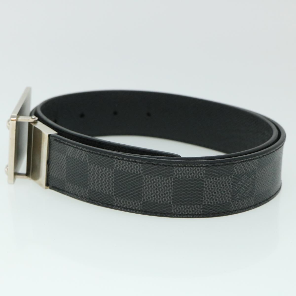 LOUIS VUITTON Damier Graphite Ceinture Inventeur Tour Belt M9632V LV Auth th4026