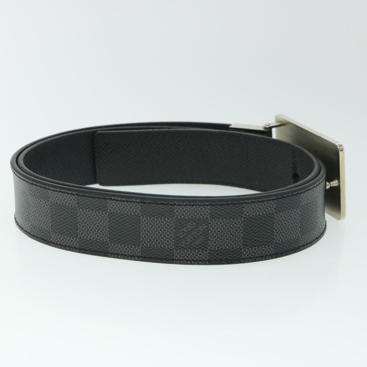 LOUIS VUITTON Damier Graphite Ceinture Inventeur Tour Belt M9632V LV Auth th4026