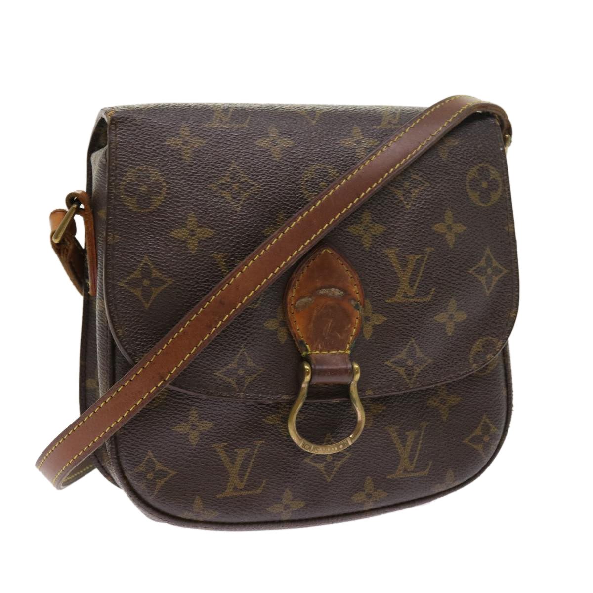 LOUIS VUITTON Monogram Saint Cloud MM Shoulder Bag M51243 LV Auth th4037