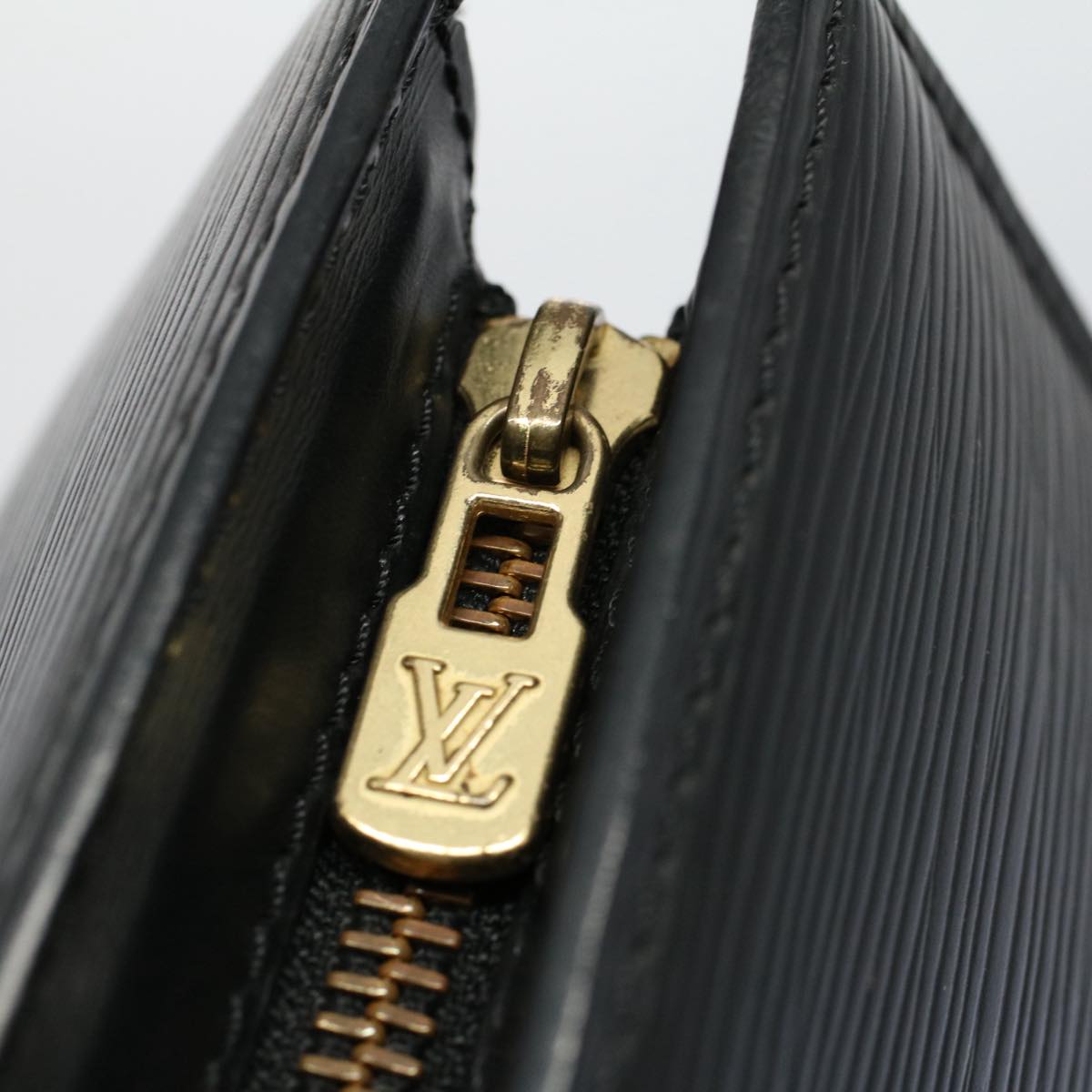 LOUIS VUITTON Epi Sac Triangle Hand Bag Black Noir M52092 LV Auth th4052