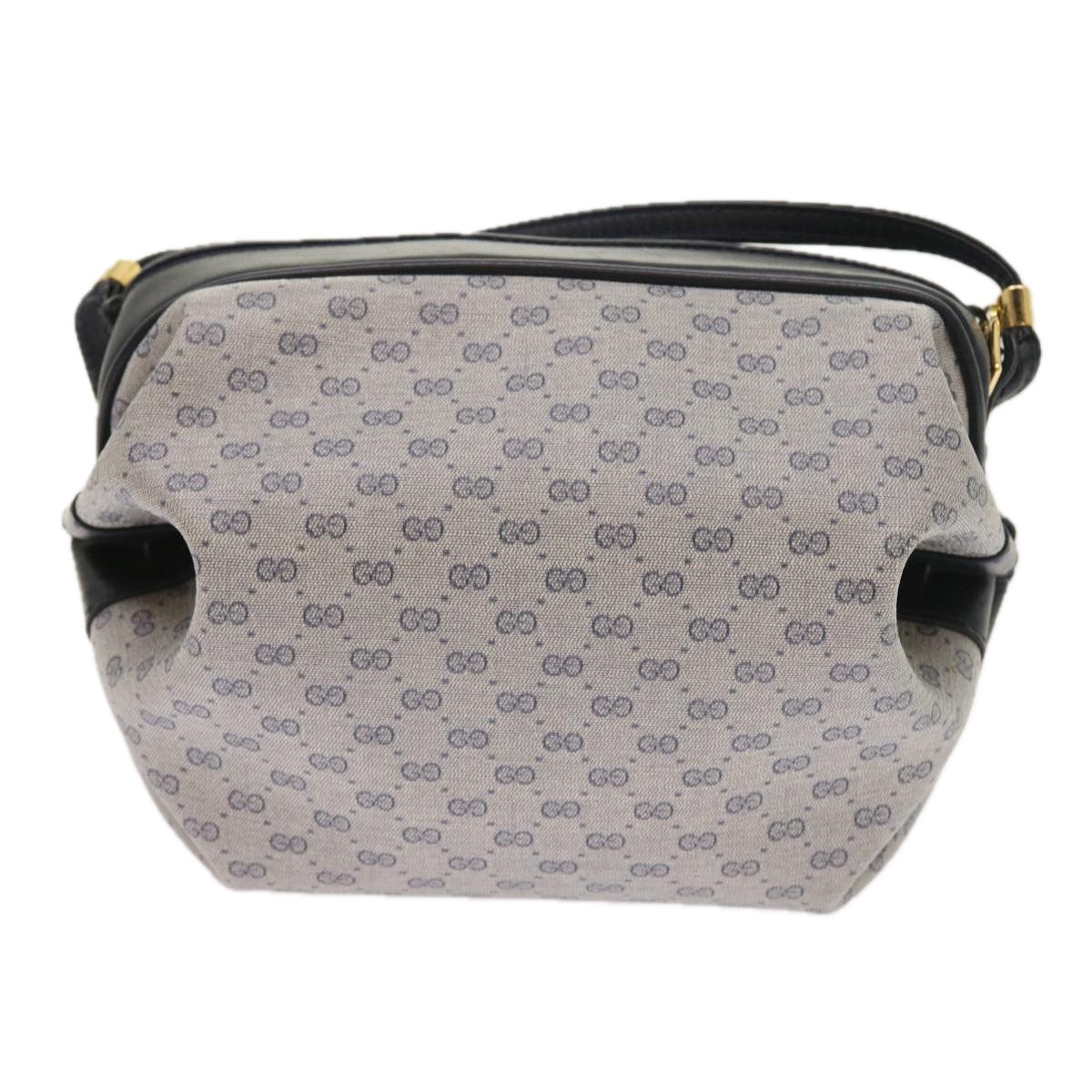 GUCCI Micro GG Canvas Shoulder Bag PVC Leather Navy 007.115.5770 Auth th4074