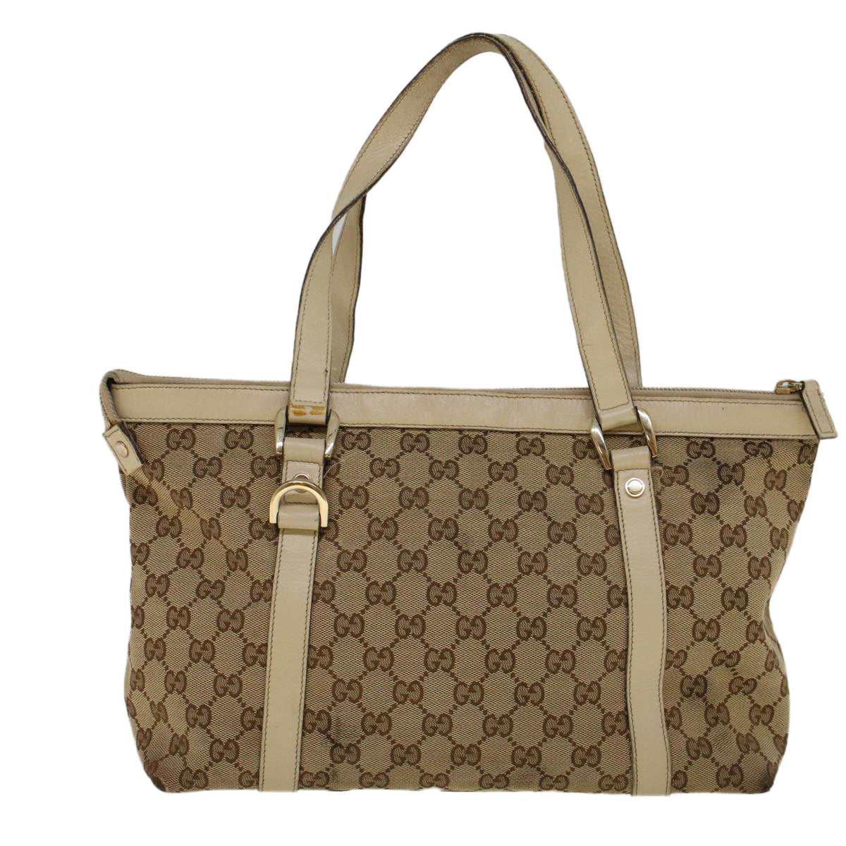 GUCCI GG Canvas Abbey Shoulder Bag Beige 141470 Auth th4120 - 0