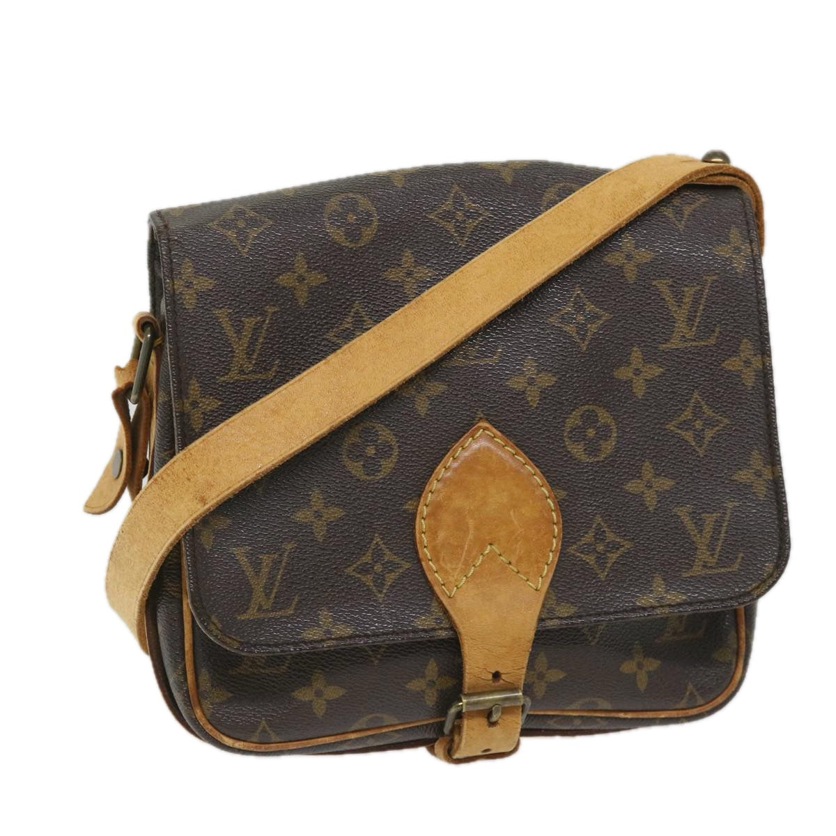 LOUIS VUITTON Monogram Cartouchiere MM Shoulder Bag M51253 LV Auth th4143