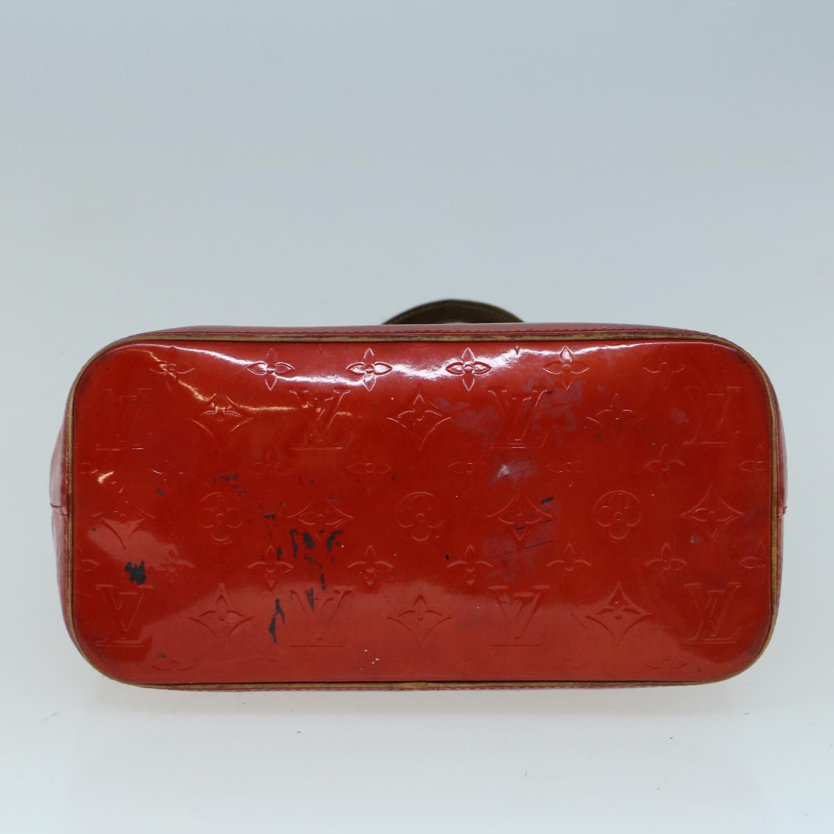 LOUIS VUITTON Monogram Vernis Houston Hand Bag Red M91092 LV Auth th4163
