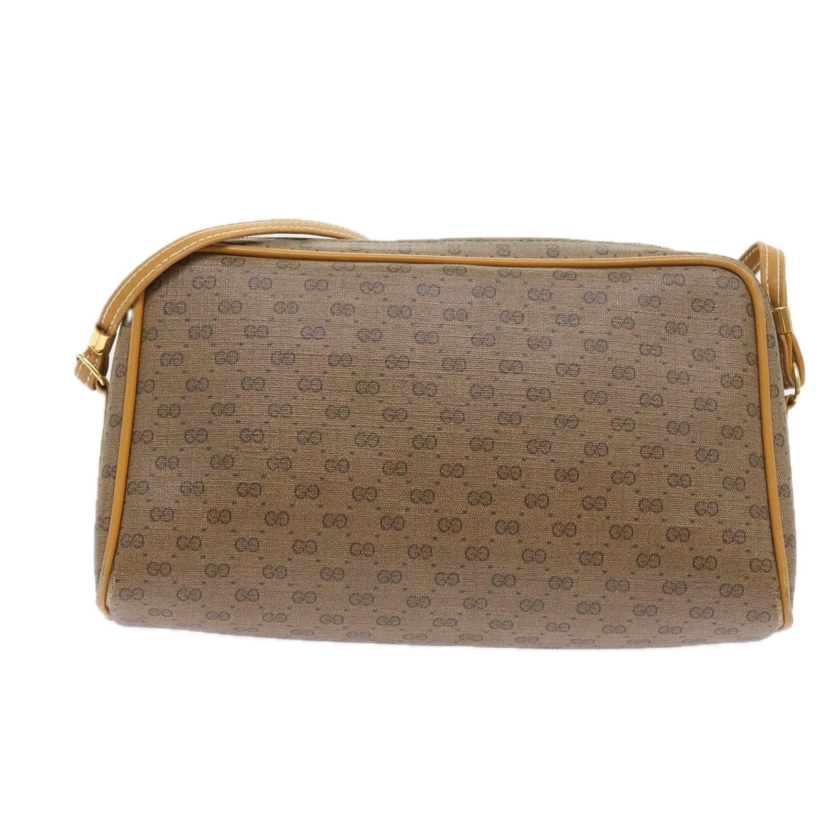 GUCCI Micro GG Supreme Shoulder Bag PVC Leather Beige Auth th4191 - 0