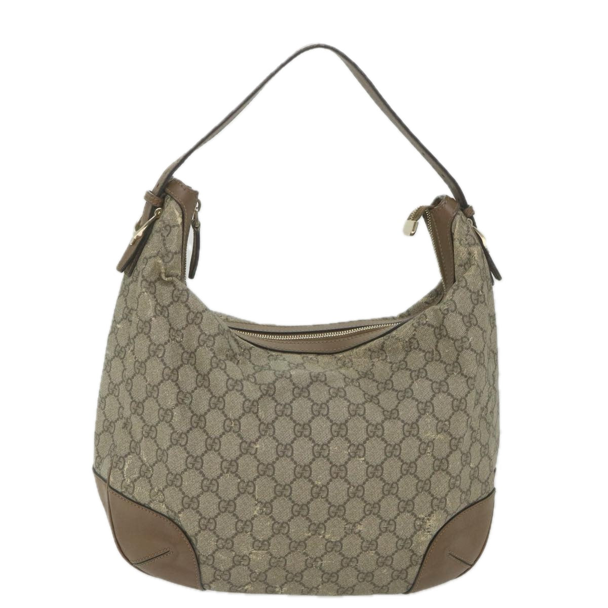 GUCCI GG Canvas Shoulder Bag Coated Canvas Beige 309618 Auth th4197