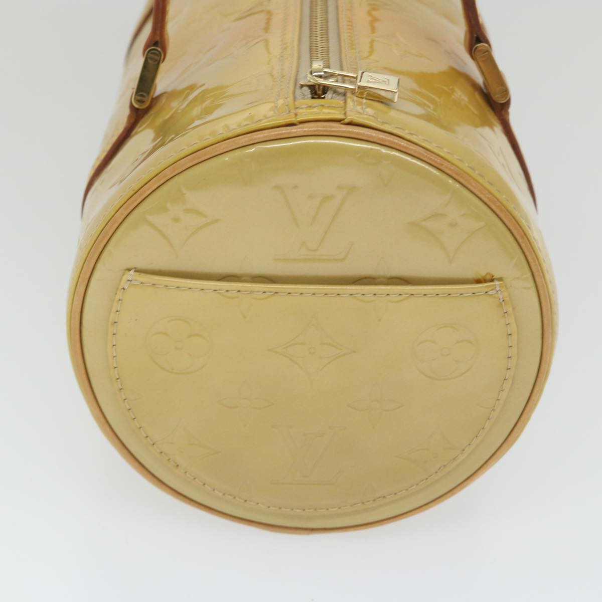 LOUIS VUITTON Monogram Vernis Bedford Hand Bag Beige M91006 LV Auth th4208