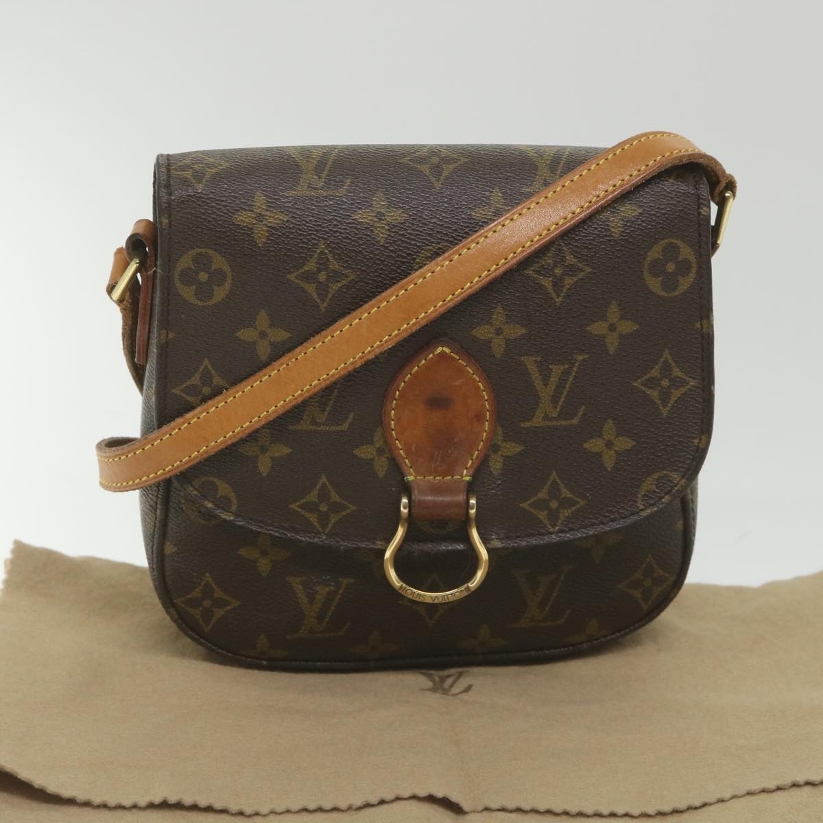 LOUIS VUITTON Monogram Saint Cloud MM Shoulder Bag M51243 LV Auth th4258