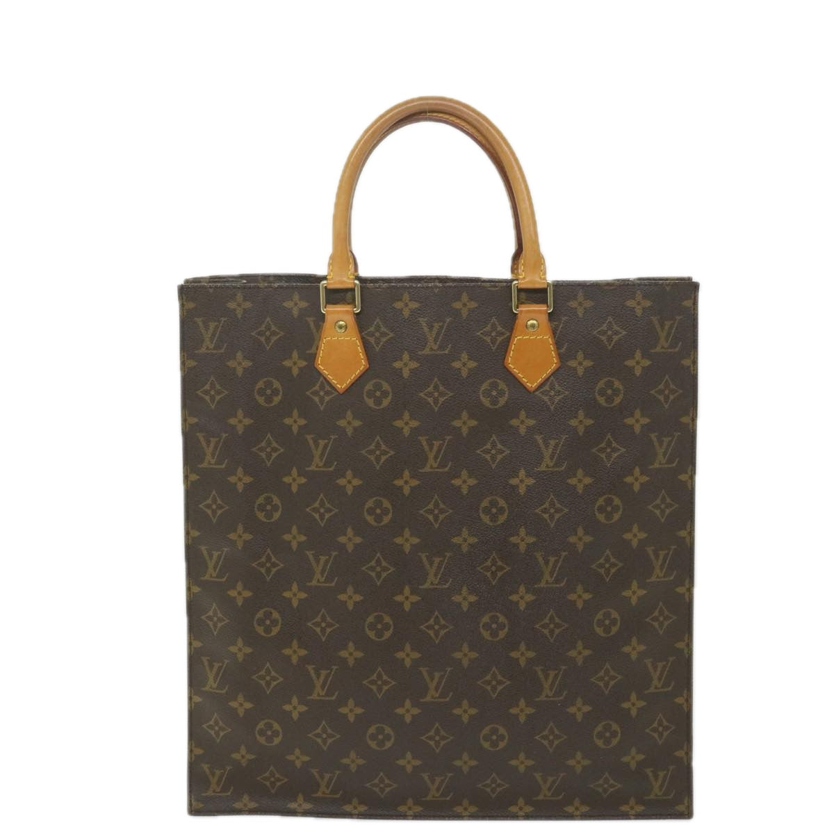 LOUIS VUITTON Monogram Sac Plat Hand Bag M51140 LV Auth th4305 - 0