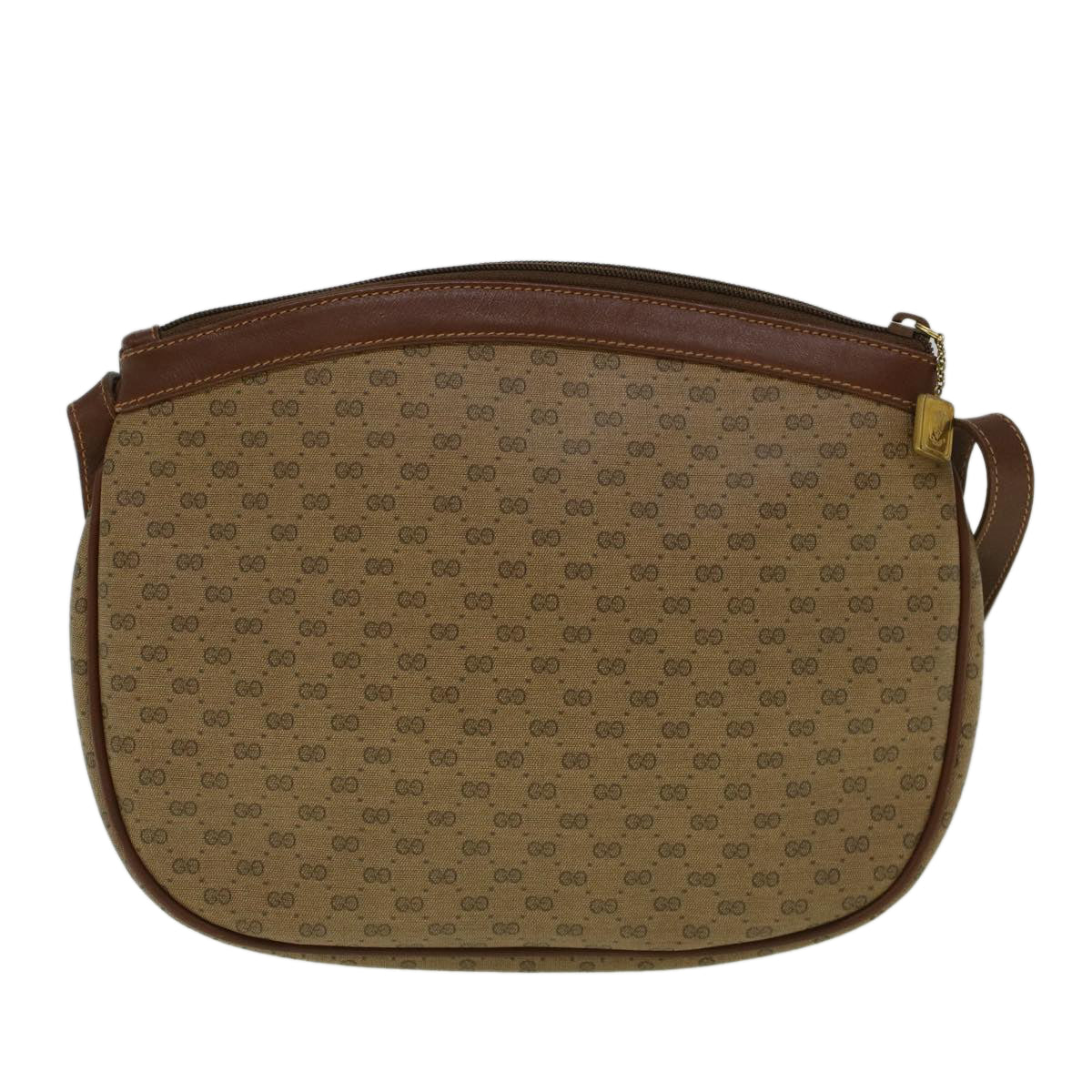 GUCCI Micro GG Canvas Shoulder Bag PVC Leather Beige 007 87 0018 Auth th4310