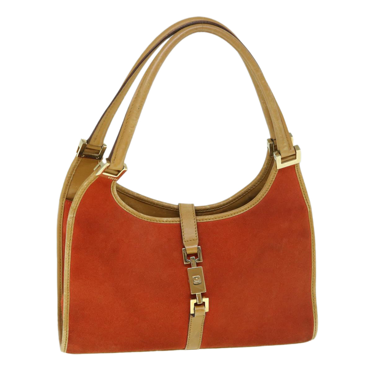 GUCCI Jackie Shoulder Bag Suede Orange 002 1068 001013 Auth th4319