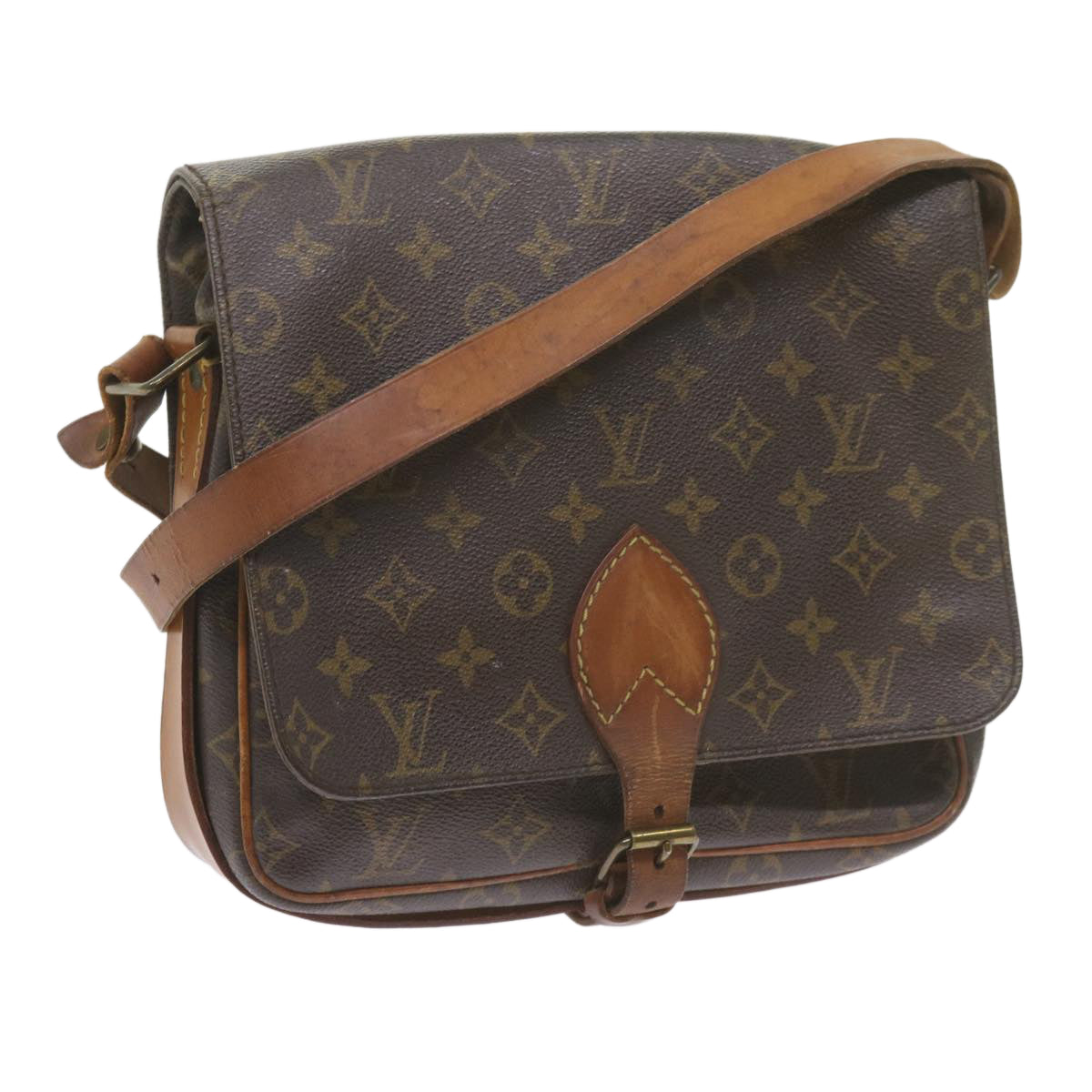 LOUIS VUITTON Monogram Cartouchiere GM Shoulder Bag M51252 LV Auth th4334