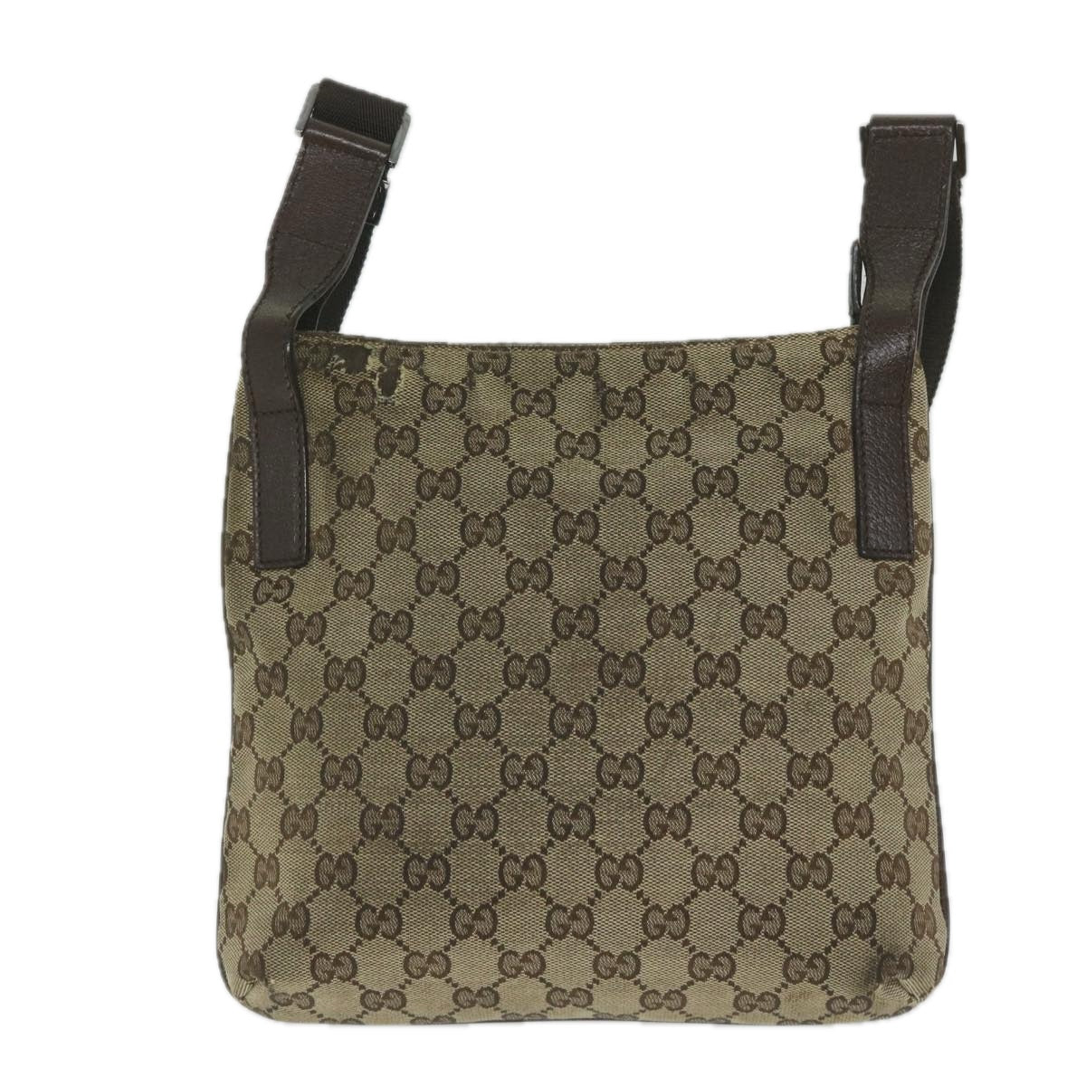 GUCCI GG Canvas Shoulder Bag Beige 122793 Auth th4336