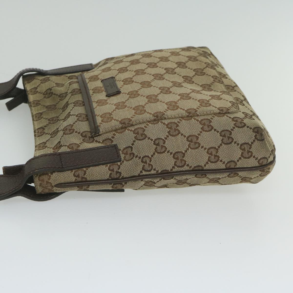 GUCCI GG Canvas Shoulder Bag Beige 122793 Auth th4336