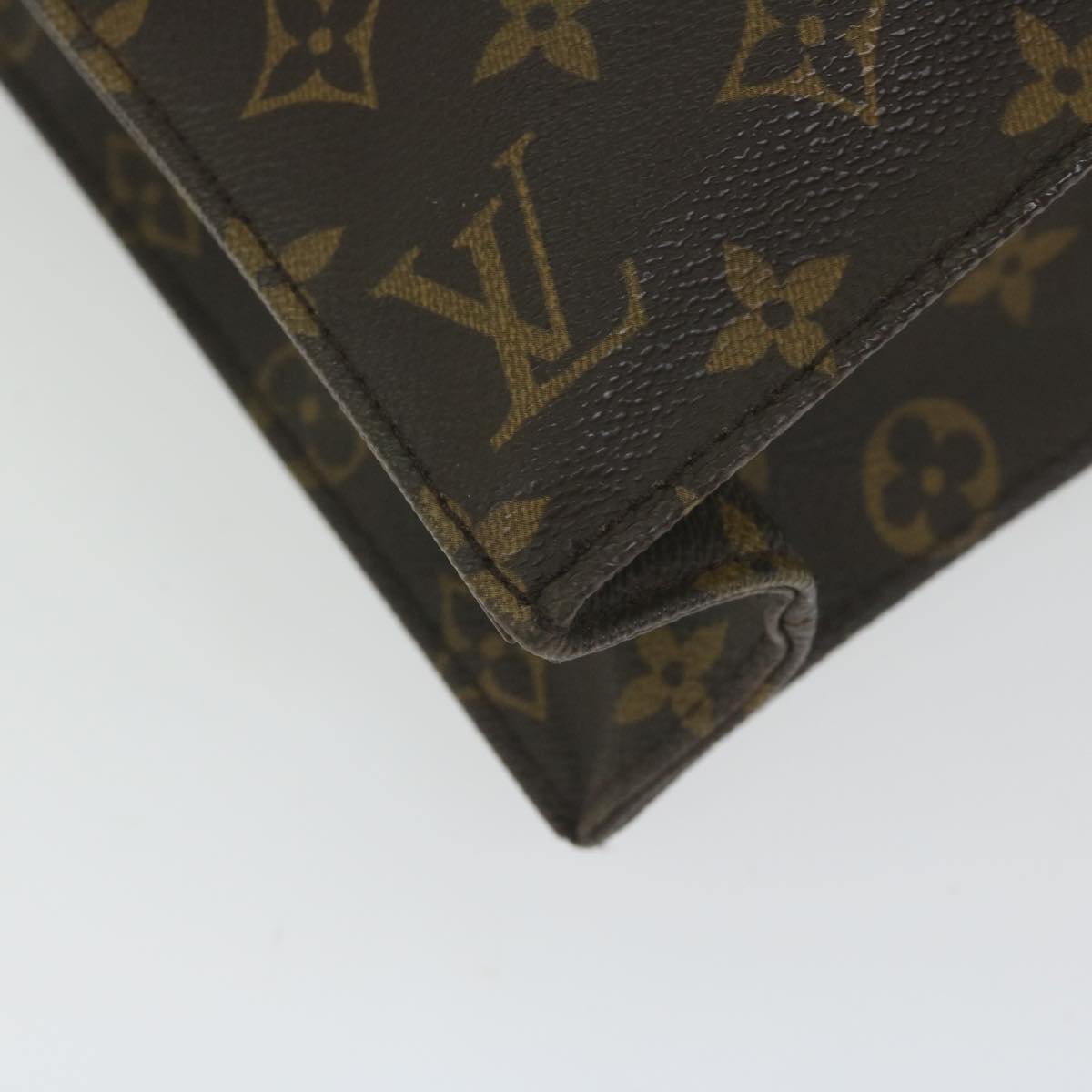 LOUIS VUITTON Monogram Sac Plat Hand Bag M51140 LV Auth th4339