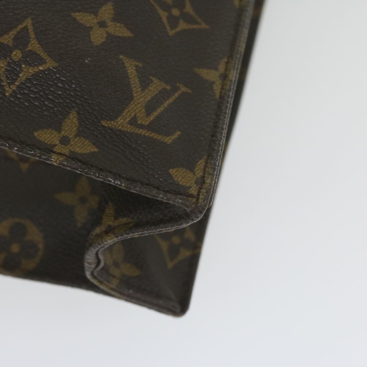 LOUIS VUITTON Monogram Sac Plat Hand Bag M51140 LV Auth th4339