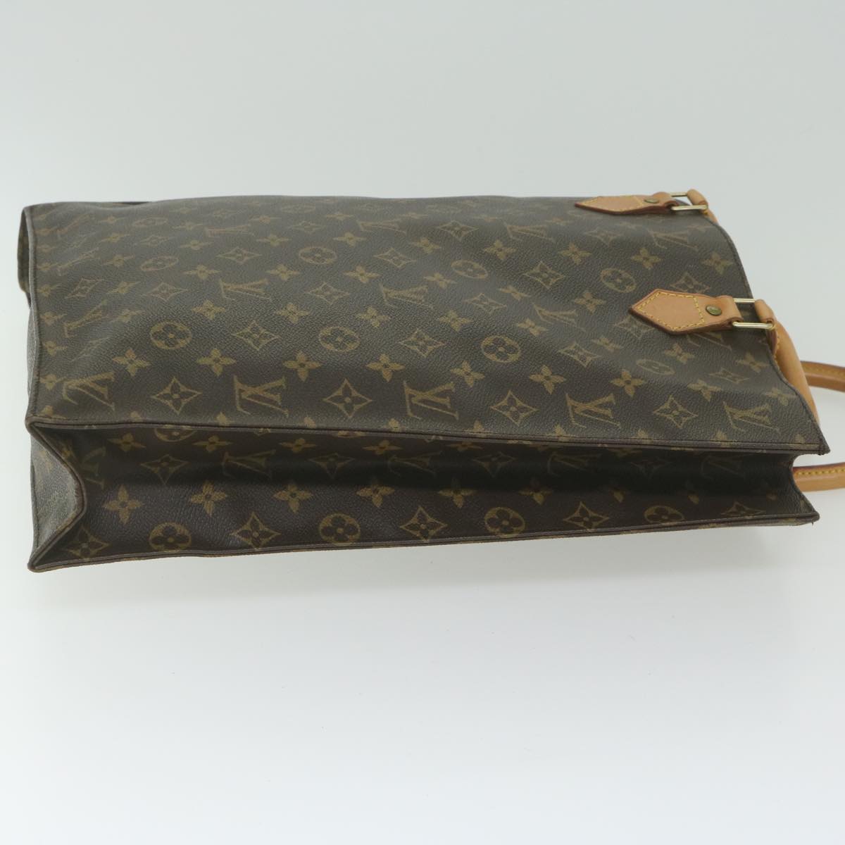 LOUIS VUITTON Monogram Sac Plat Hand Bag M51140 LV Auth th4339