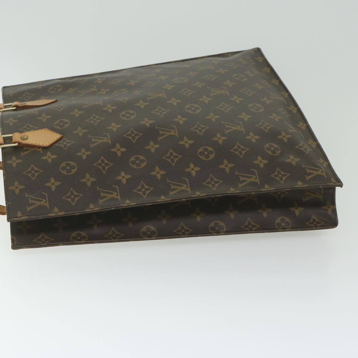 LOUIS VUITTON Monogram Sac Plat Hand Bag M51140 LV Auth th4339