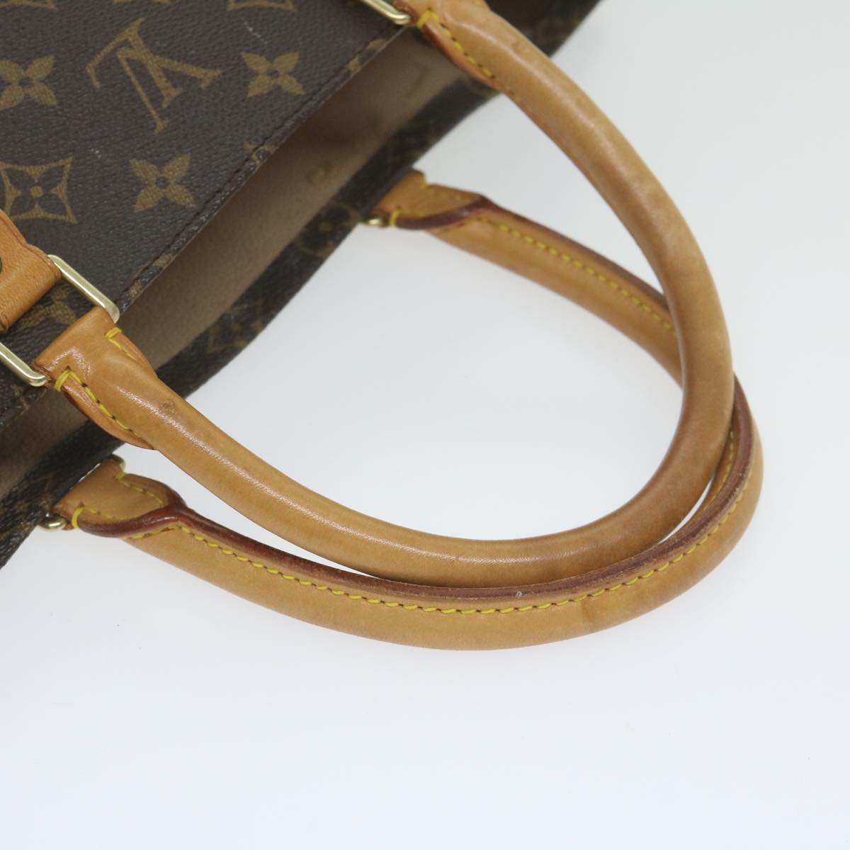 LOUIS VUITTON Monogram Sac Plat Hand Bag M51140 LV Auth th4339