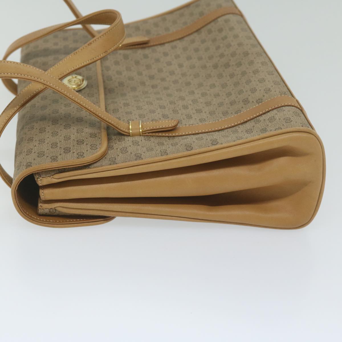 GUCCI Micro GG Supreme Hand Bag PVC Leather Beige 000 46 4857 Auth th4354