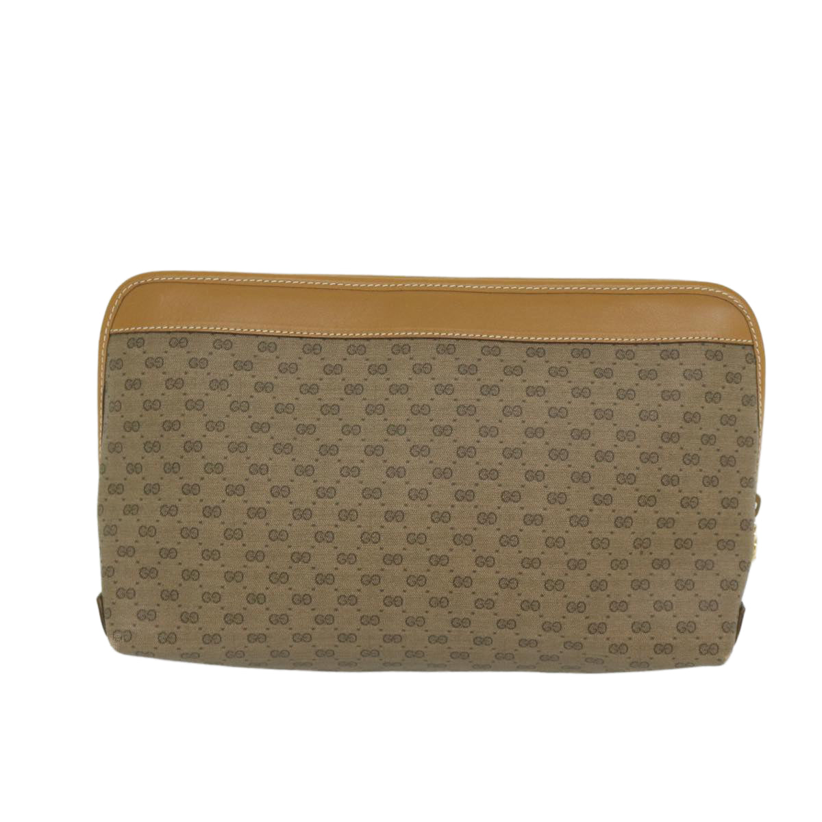 GUCCI Micro GG Supreme Clutch Bag PVC Leather Beige 014 58 0198 Auth th4358 - 0