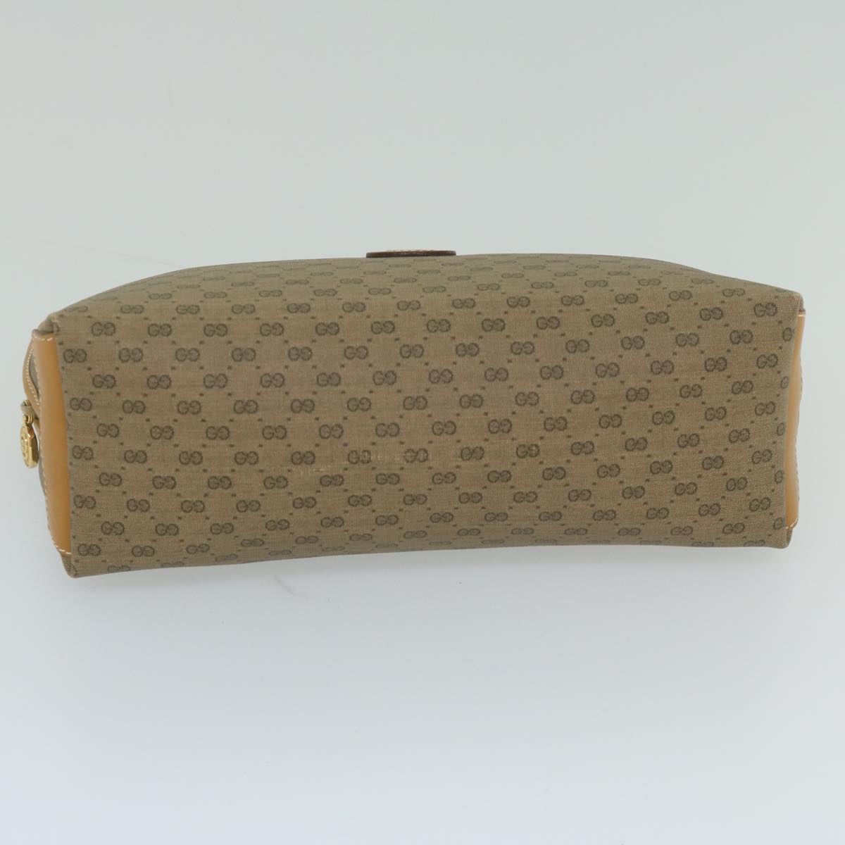 GUCCI Micro GG Supreme Clutch Bag PVC Leather Beige 014 58 0198 Auth th4358