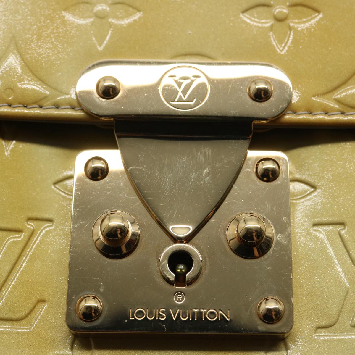 LOUIS VUITTON Monogram Vernis Spring Street Hand Bag Gris M91029 LV Auth th4382