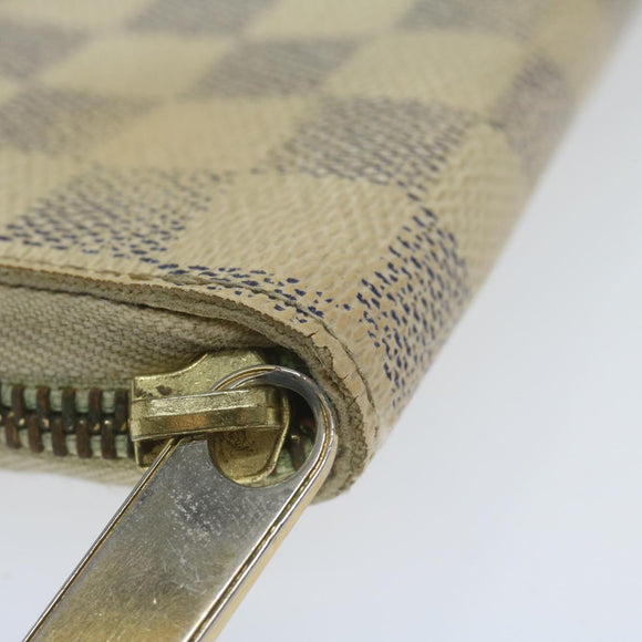 LOUIS VUITTON Damier Azur Zippy Wallet Long Wallet N63503 LV Auth th4393