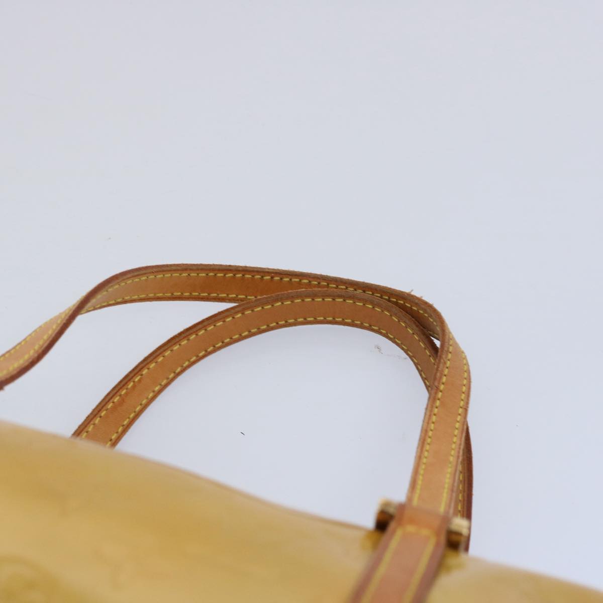 LOUIS VUITTON Monogram Vernis Bedford Hand Bag Beige M91006 LV Auth th4429