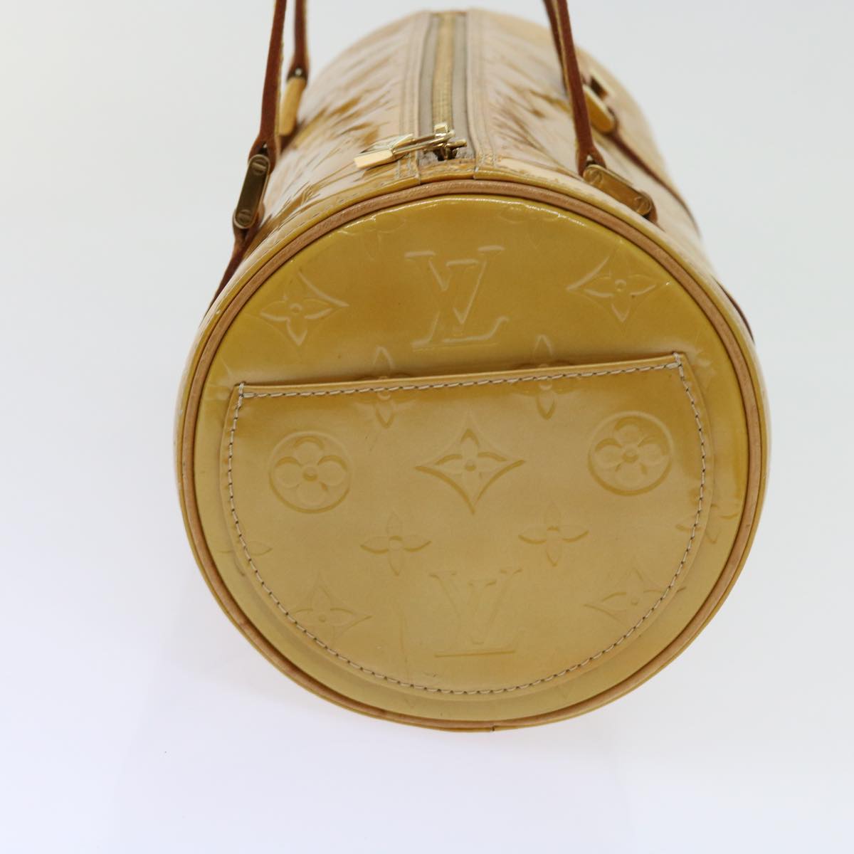 LOUIS VUITTON Monogram Vernis Bedford Hand Bag Beige M91006 LV Auth th4448