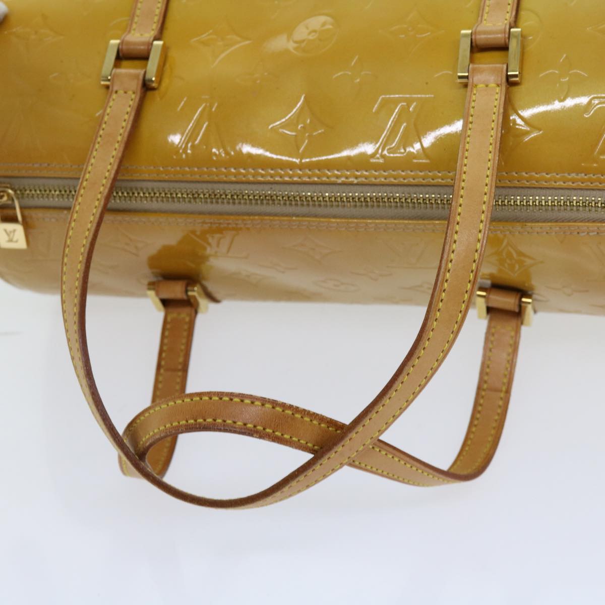 LOUIS VUITTON Monogram Vernis Bedford Hand Bag Beige M91006 LV Auth th4448