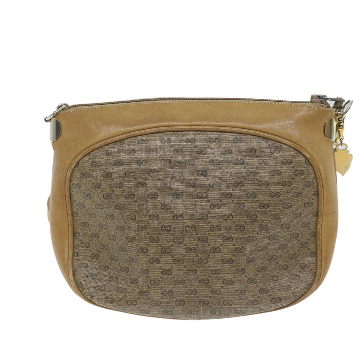 GUCCI Micro GG Supreme Shoulder Bag PVC Leather Beige 001 261 1095 Auth th4494