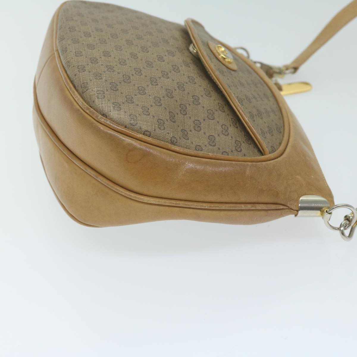 GUCCI Micro GG Supreme Shoulder Bag PVC Leather Beige 001 261 1095 Auth th4494