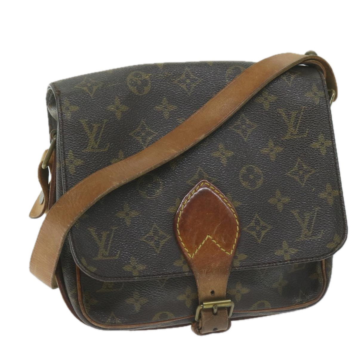 LOUIS VUITTON Monogram Cartouchiere MM Shoulder Bag M51253 LV Auth th4504