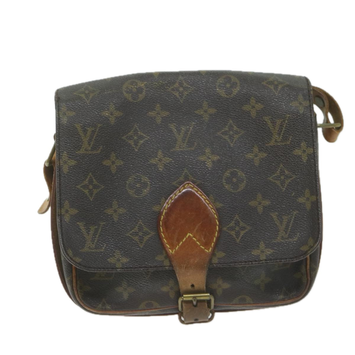 LOUIS VUITTON Monogram Cartouchiere MM Shoulder Bag M51253 LV Auth th4504