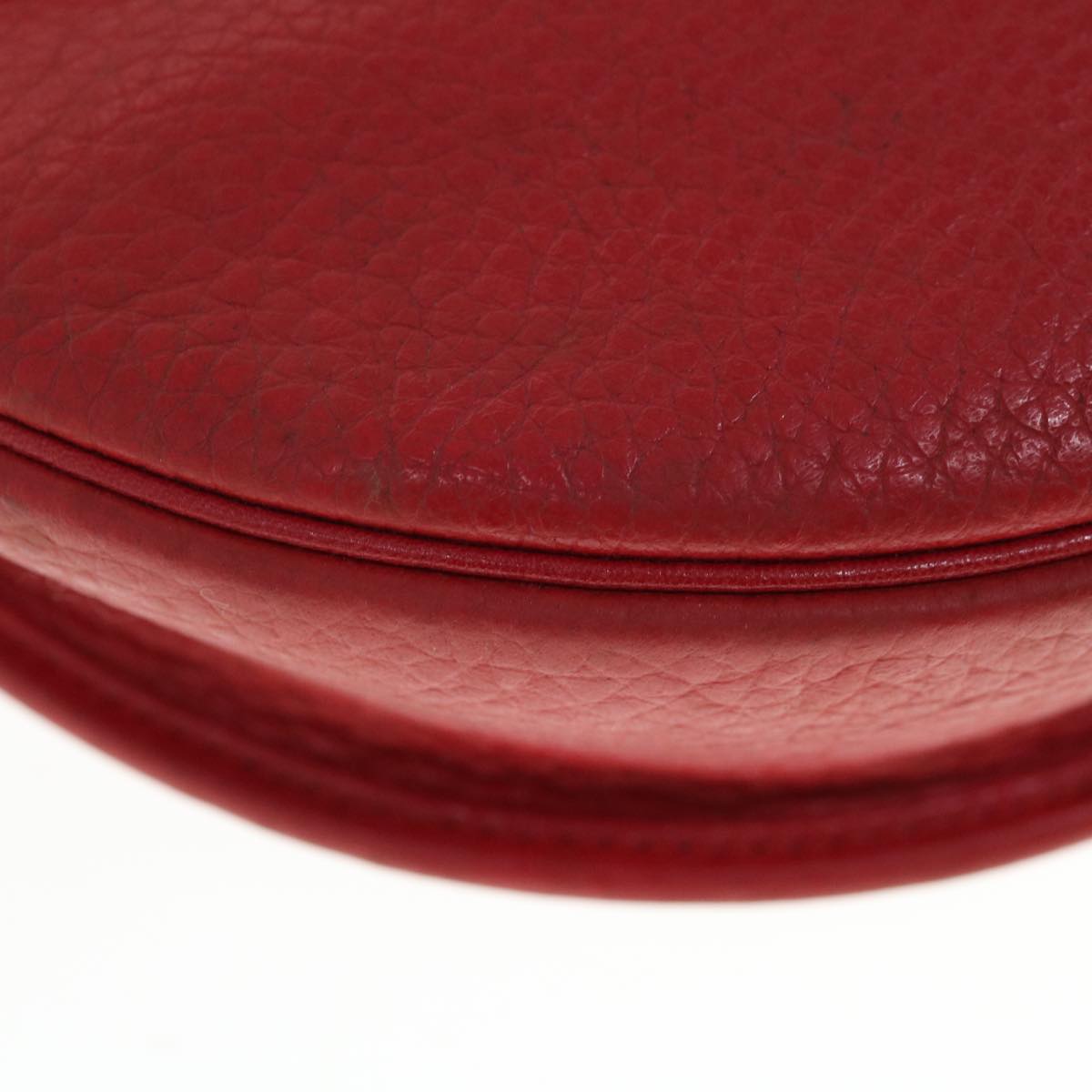 Christian Dior Shoulder Bag Leather Red Auth th4513