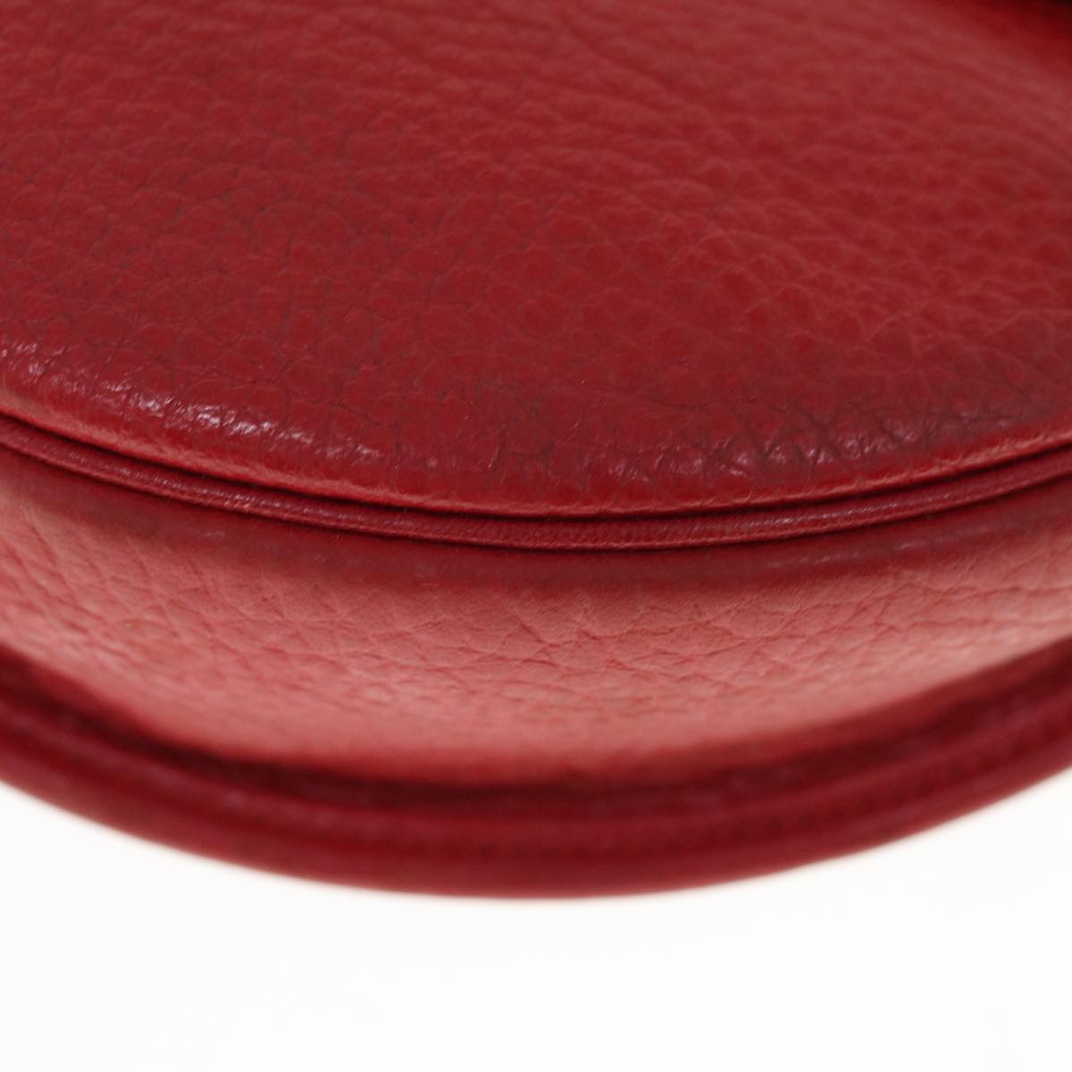 Christian Dior Shoulder Bag Leather Red Auth th4513