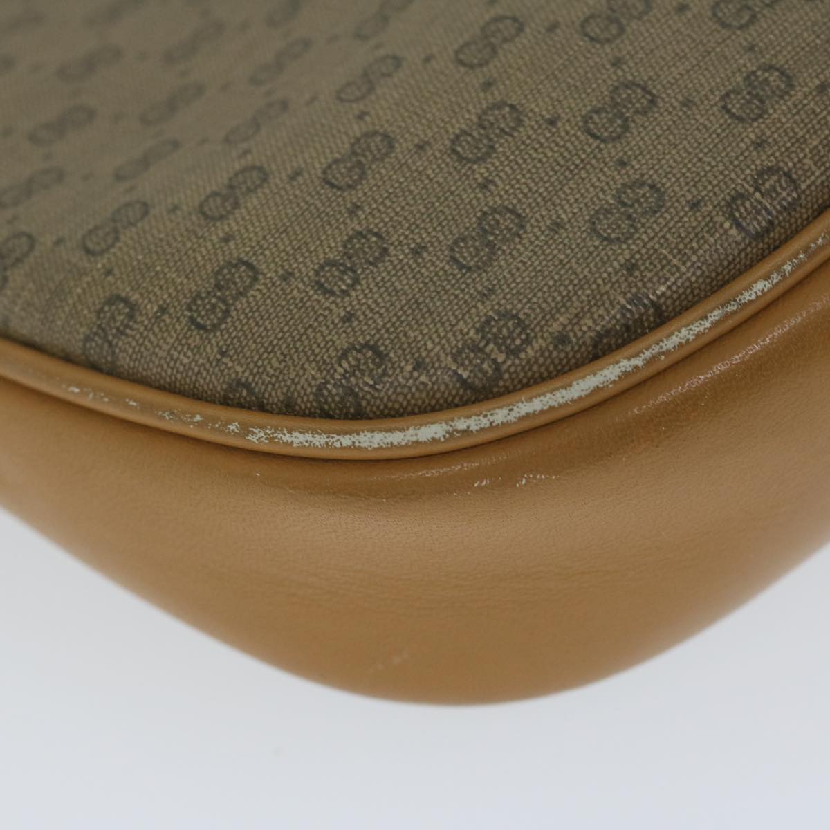 GUCCI Micro GG Supreme Shoulder Bag PVC Beige 007 084 0094 Auth th4525