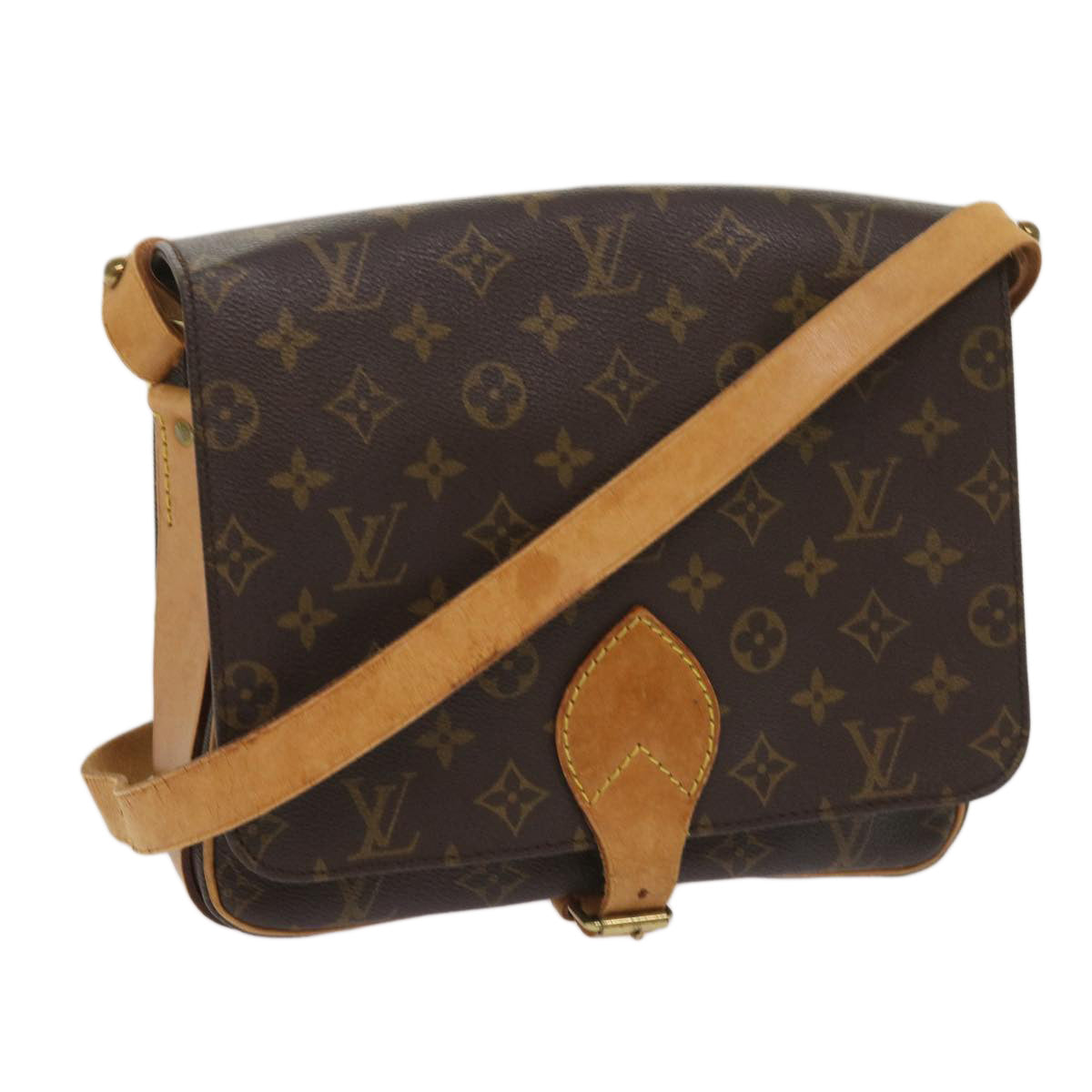 LOUIS VUITTON Monogram Cartouchiere GM Shoulder Bag M51252 LV Auth th4536