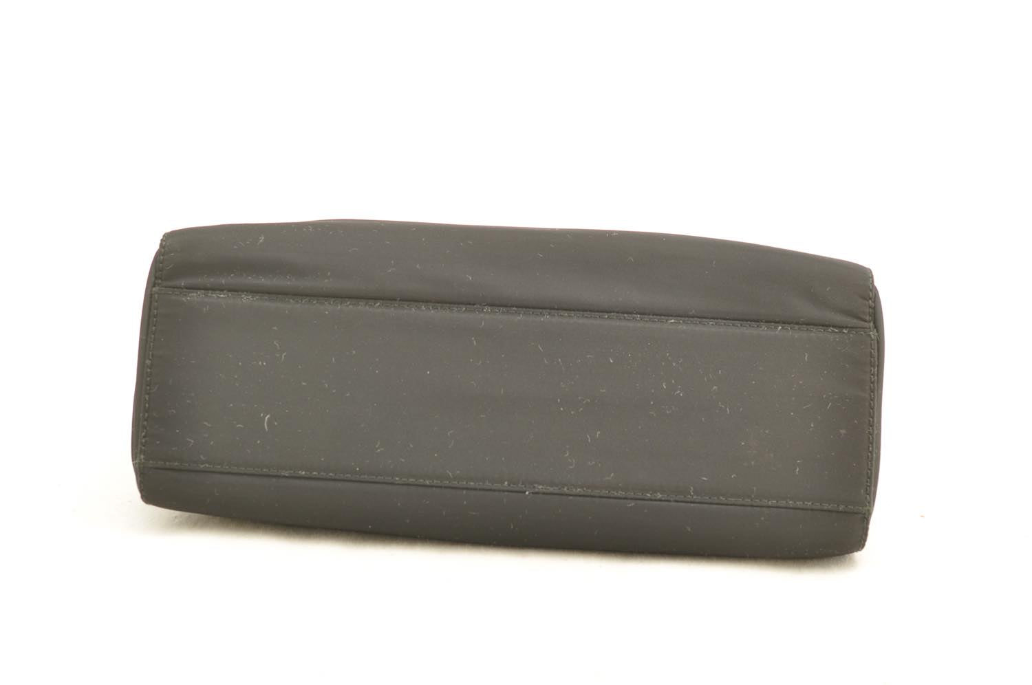PRADA Hand Bag Nylon Black Auth 11039