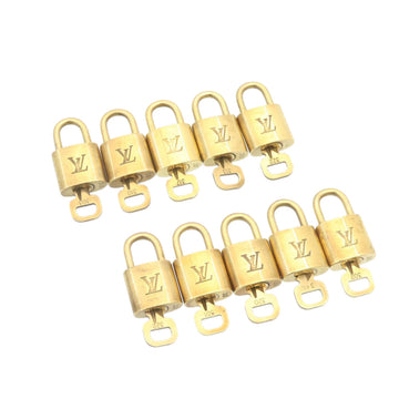 LOUIS VUITTON Padlock 10set Padlock Gold Tone LV Auth am1357g