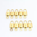 LOUIS VUITTON Padlock 10set Padlock Gold Tone LV Auth am1310g-2