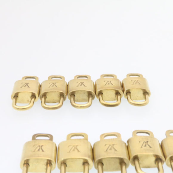 LOUIS VUITTON Padlock 10set Padlock Gold Tone LV Auth am1310g
