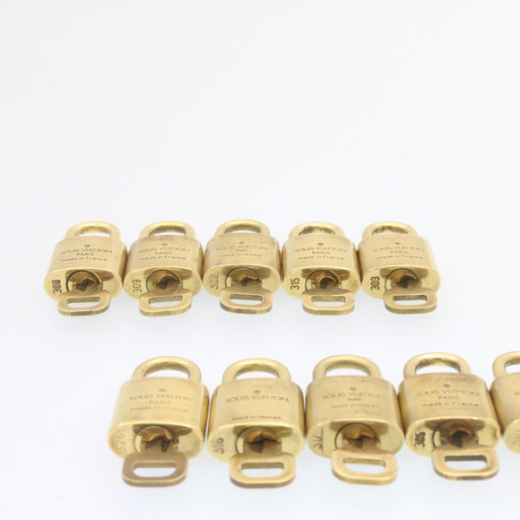 LOUIS VUITTON Padlock 10set Padlock Gold Tone LV Auth am1310g