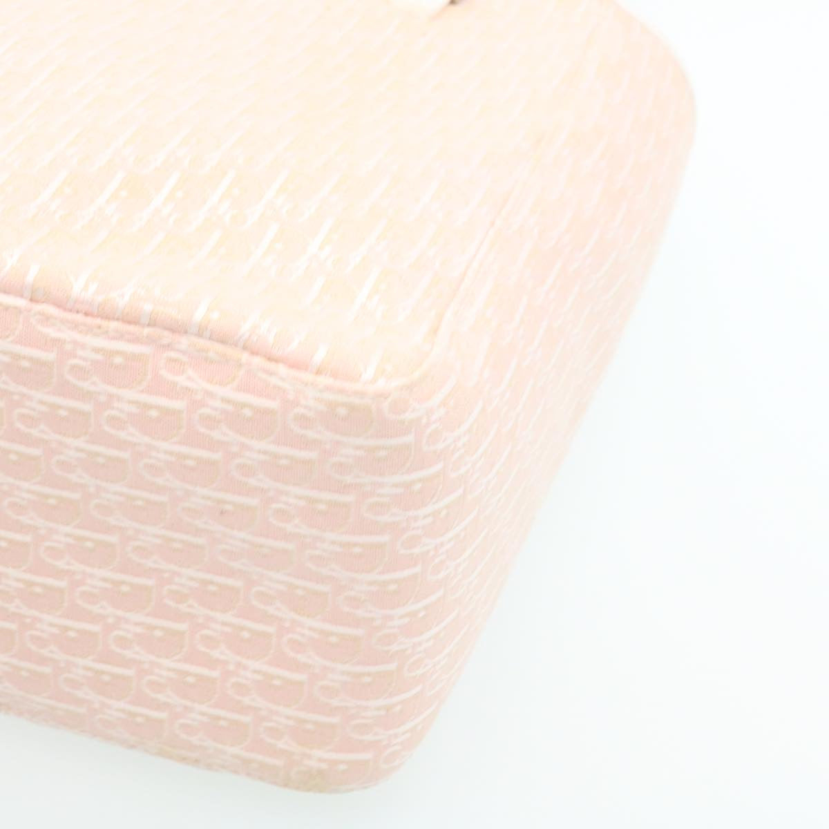 Christian Dior Trotter Canvas Shoulder Bag Canvas Pink Auth 27930