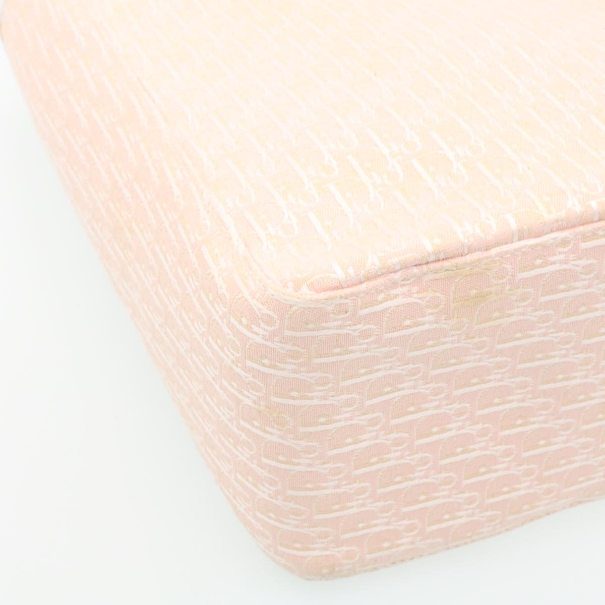 Christian Dior Trotter Canvas Shoulder Bag Canvas Pink Auth 27930