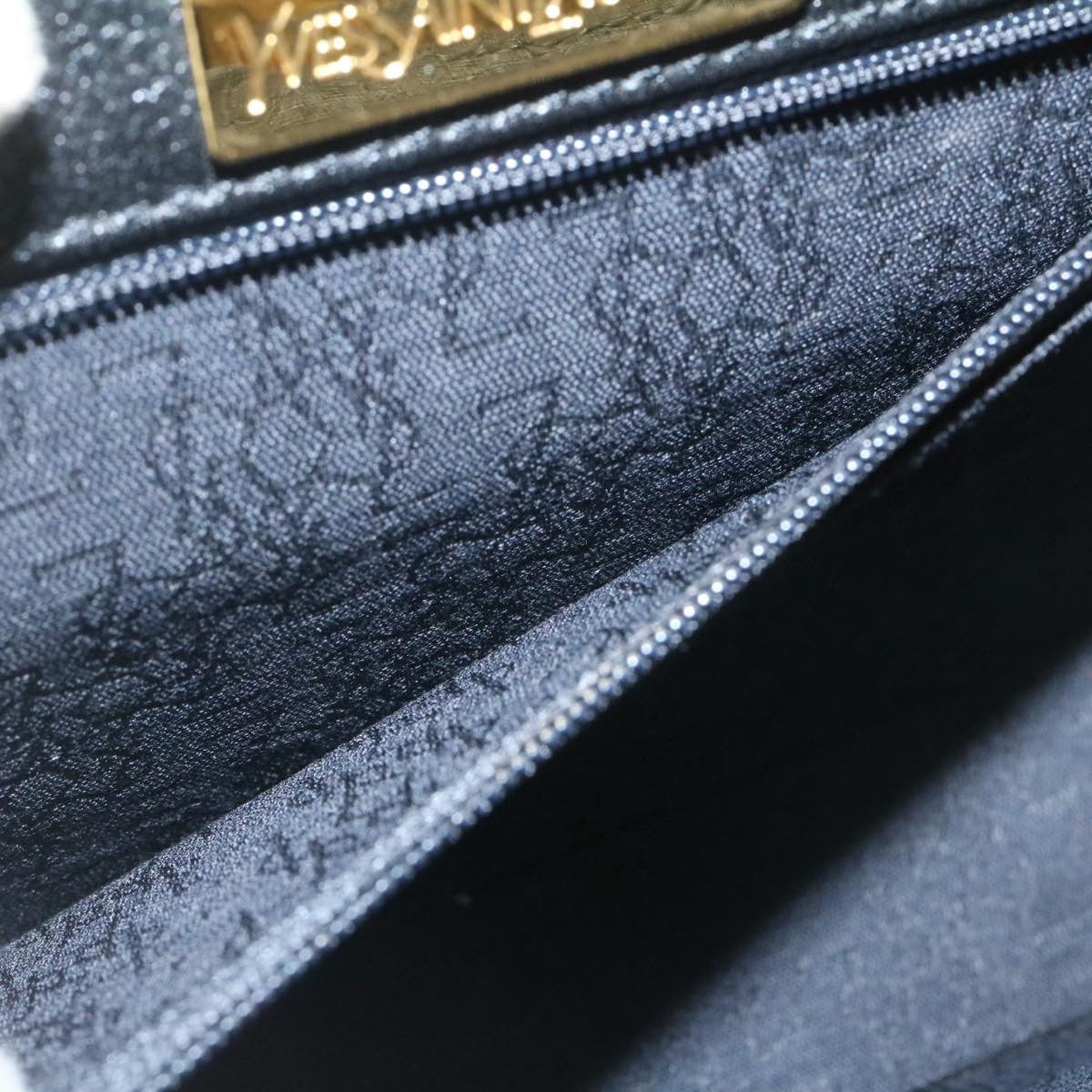 SAINT LAURENT Shoulder Bag Leather Black Auth am1347s