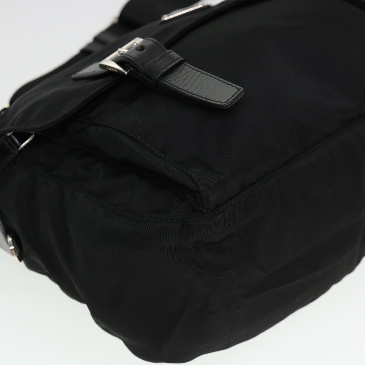 PRADA Shoulder Bag Nylon Black Auth 37775