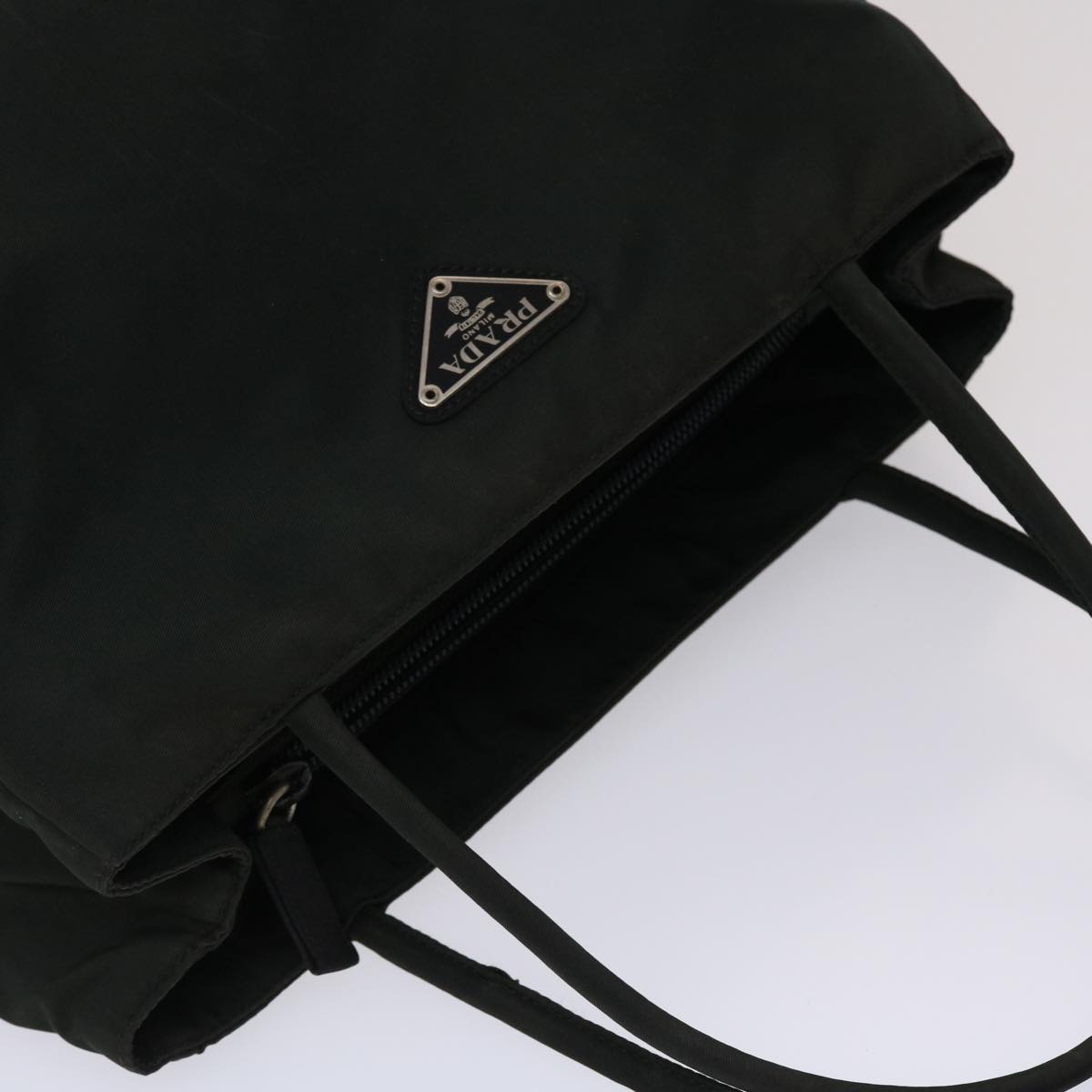 PRADA Hand Bag Nylon Black Auth bs5534