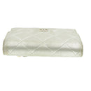 CHANEL Matelasse Bifold Wallet Silver CC Auth cr620-3